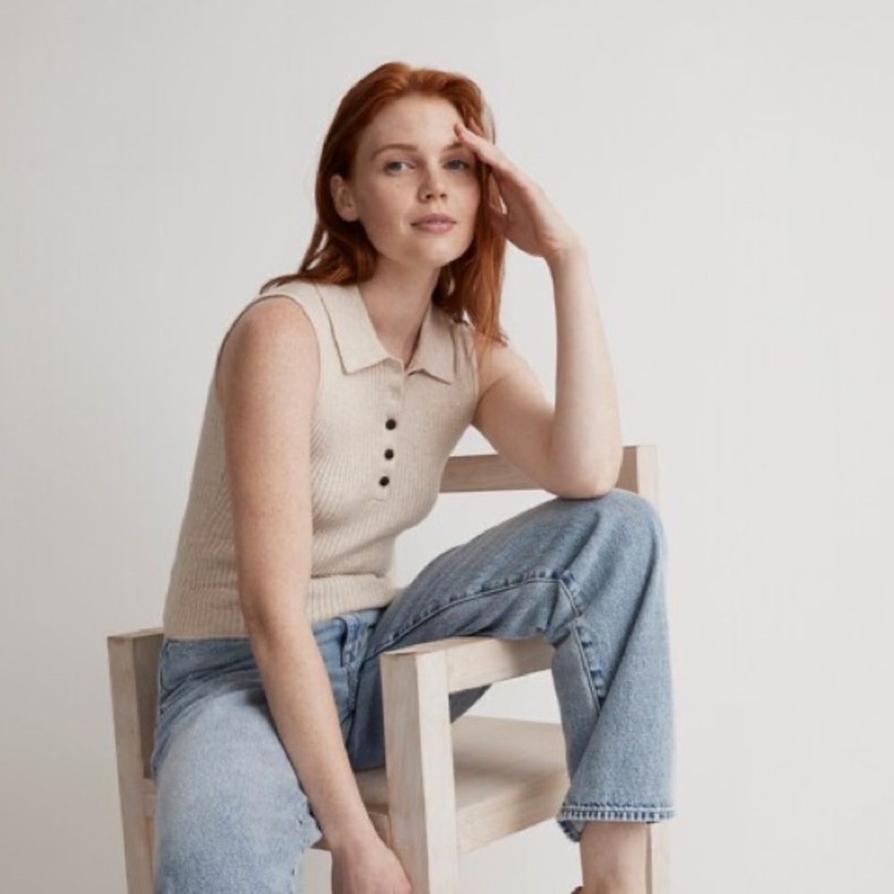Madewell Owen Polo Sweater Tank